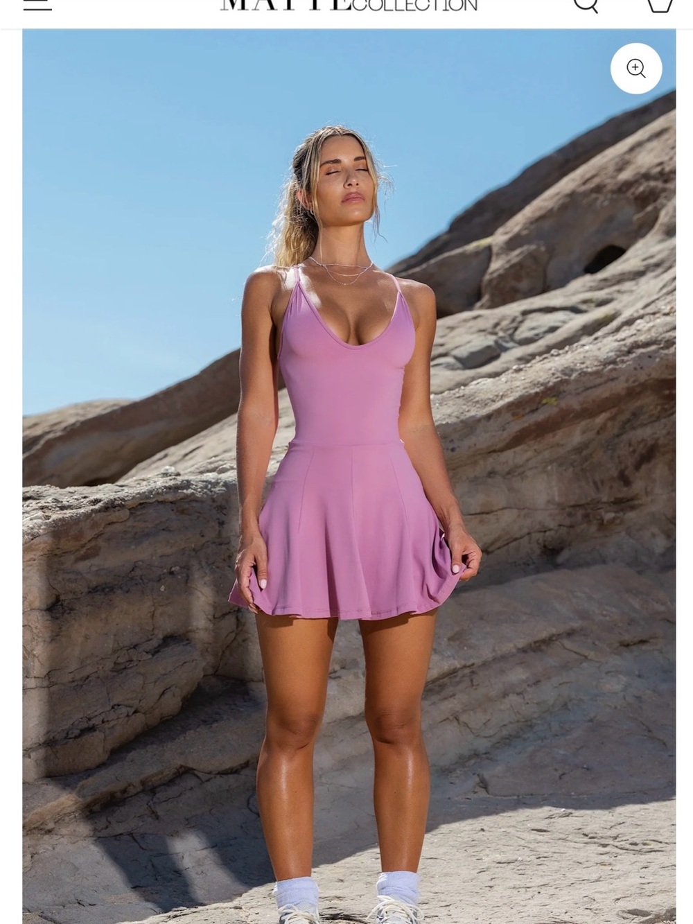 Matte Collection Women's Lilac Mini Dress